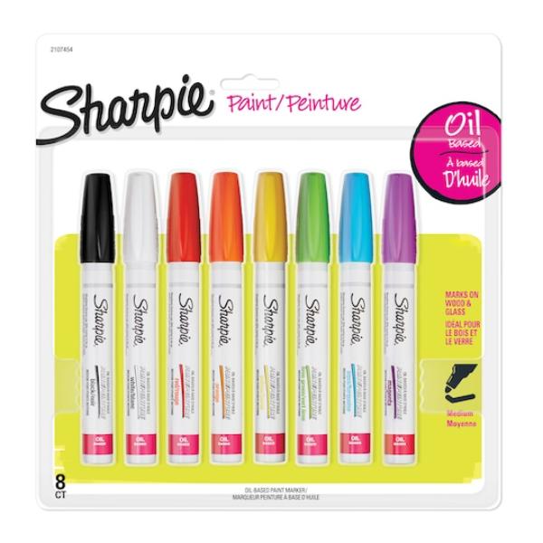 Sharpie SAN2107454 Oil-Based Paint Markers, Assorted - Medium - Pack of 8
