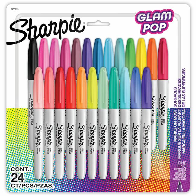 Sharpie SAN2185229 Glam Pop Fine Marker, Pack of 24