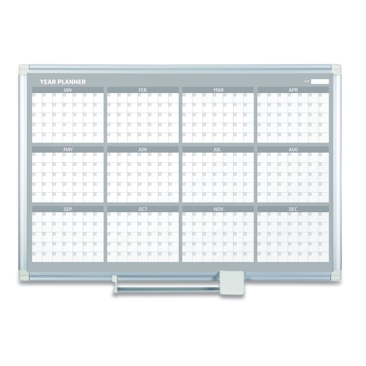 BVCGA05106830 Magnetic Dry Erase Calendar Board, 12-Month Planning & Scheduling, White - 48 x 36 in.