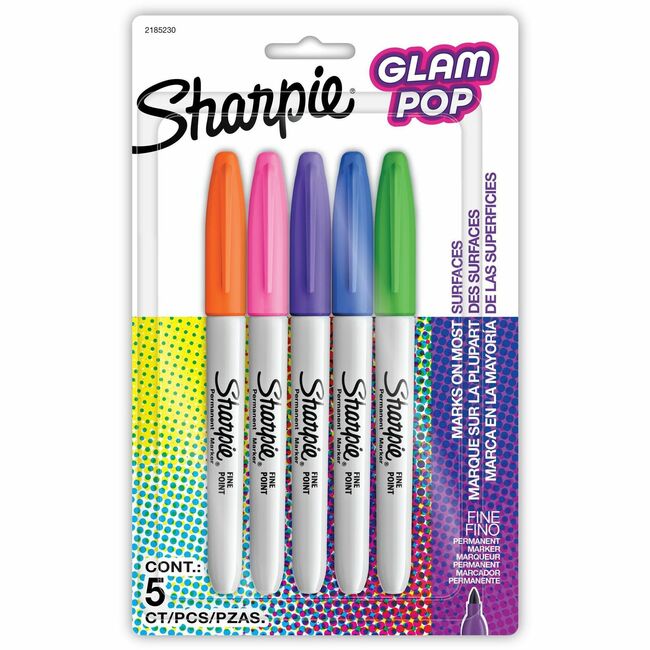 Sharpie SAN2185230 Fine Glam Pop Marker, Pack of 5