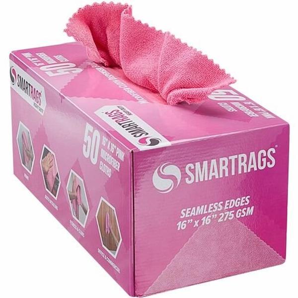 MONM930P 16 x 16 in. HD Microfiber Cloth, Pink - Pack of 50