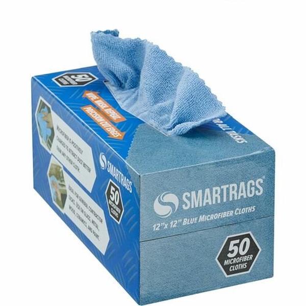 12 x 12 in. Microfiber Cloth, Blue - Pack of 50