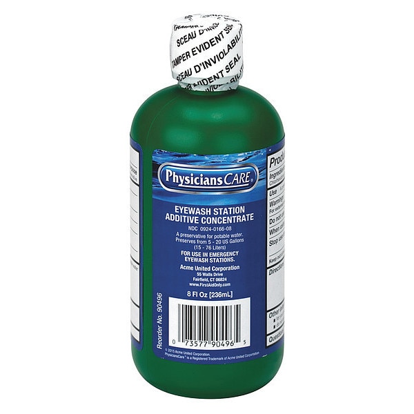 FAO90496 8 oz 5-20 gal Additive Eyewash, Green