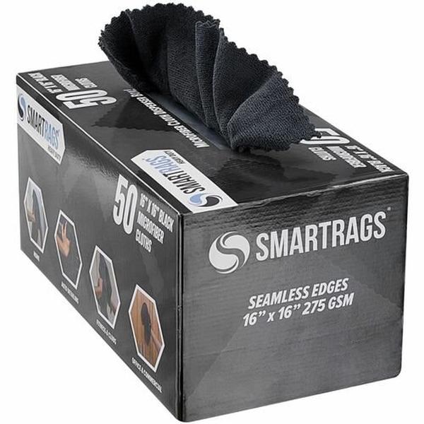 MONM930BK 16 x 16 in. Microfiber Cloth, Black - Pack of 50