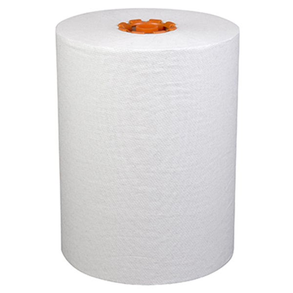 8 in. x 580 ft. SlimRoll Hard Roll Towel - 1-Ply, White - Pack of 6 - 6 Per Case