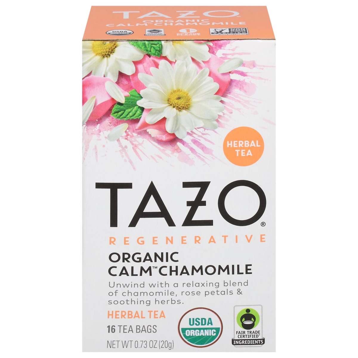 Picture of Tazo TZO00354 Organic Calm Chamomile Herbal Tea - 16 Tea Bags - Case of 16