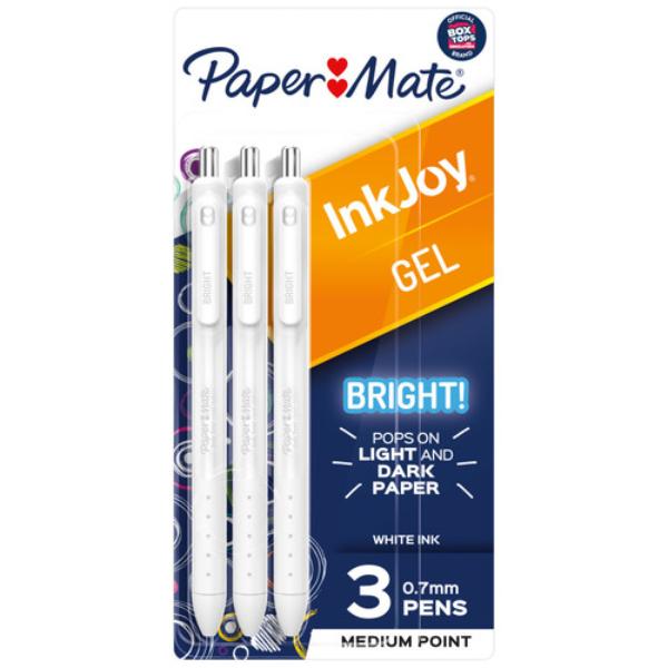 PAP2196363 Inkjoy Bright White Gel Pen, 3 Count - Pack of 3
