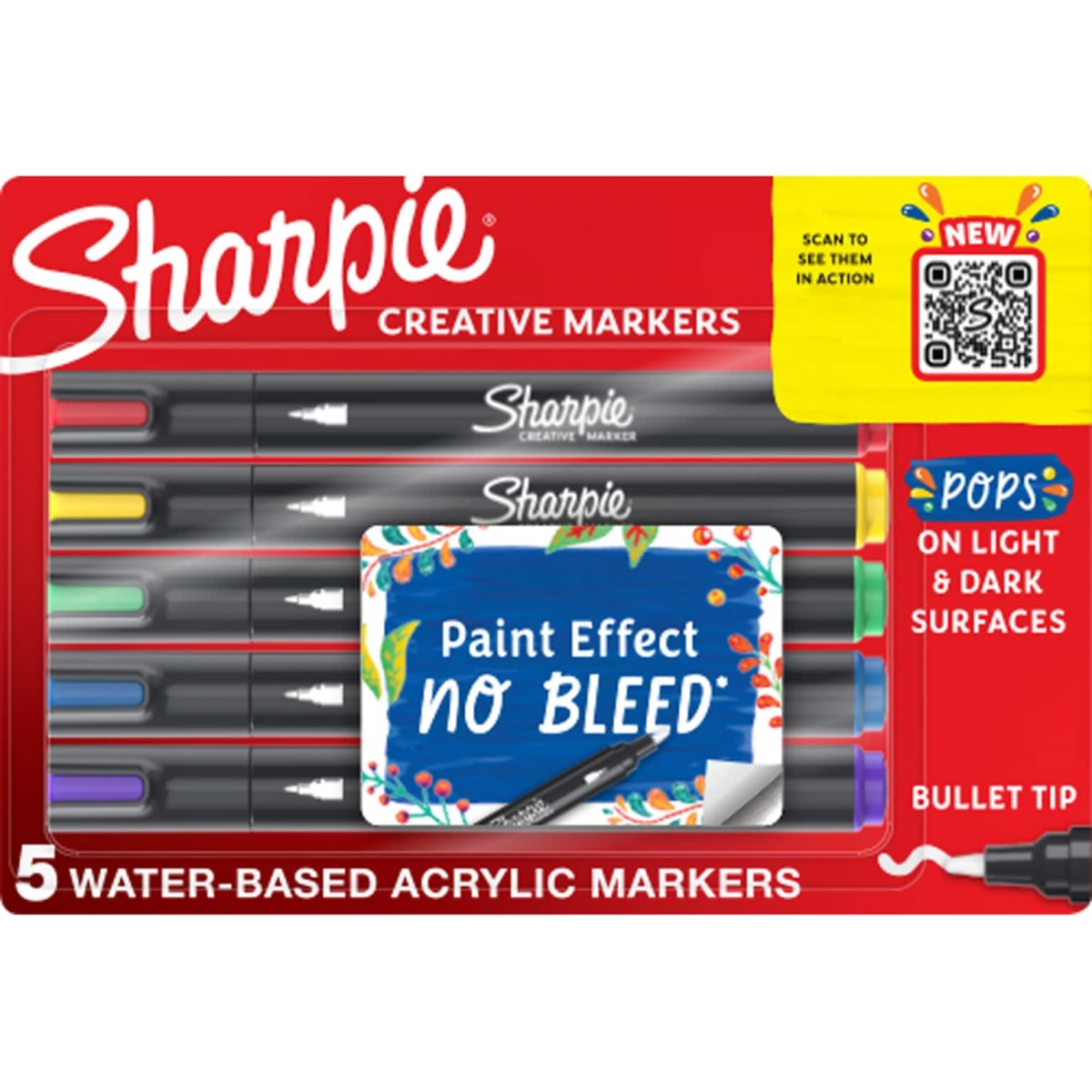 Sharpie SAN2196902 Bull-Create Marker, 5 Count - Pack of 5