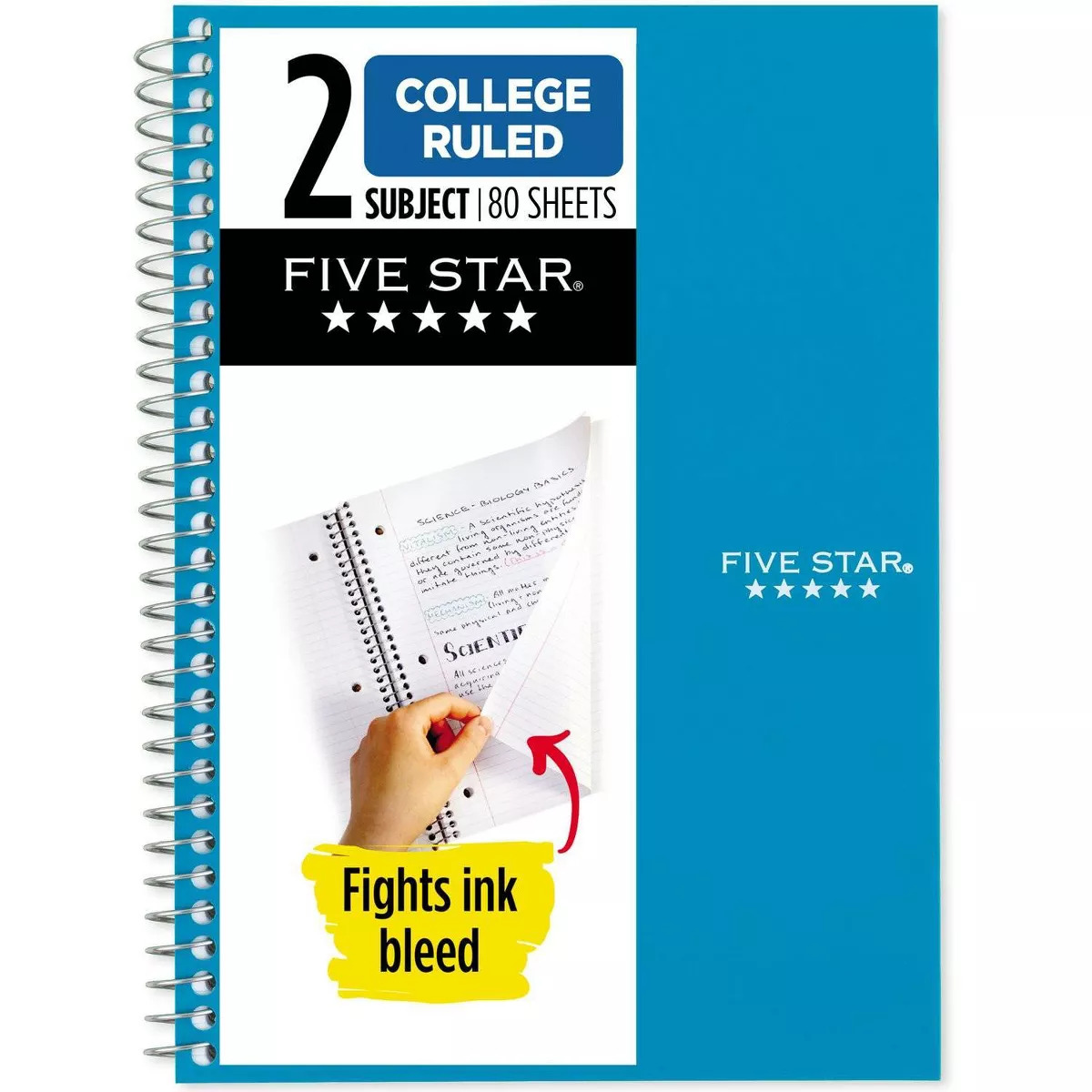 MEA840029 2 Subject College Ruled Notebook