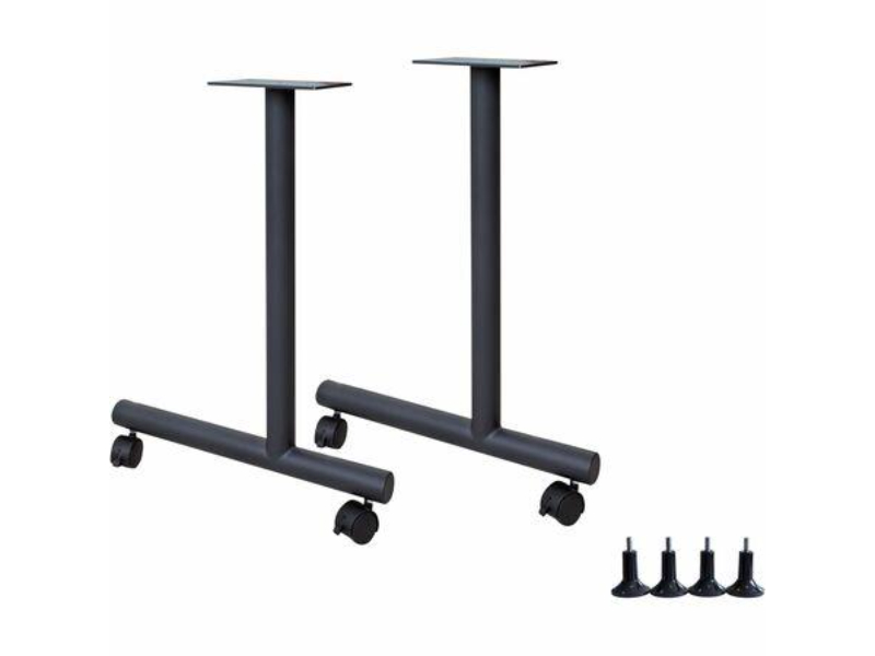 LLR60801 28.50 x 5 x 22 in. Training Table Components, C-Leg Base - Black - Pack of 2