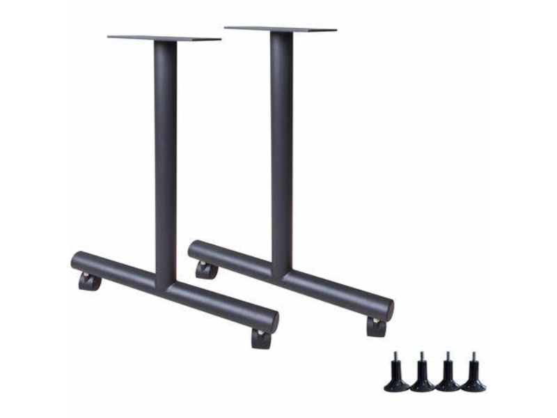 LLR60803 28.50 x 5 x 22 in. Training Table Components, T-Shaped Base - Black - Pack of 2
