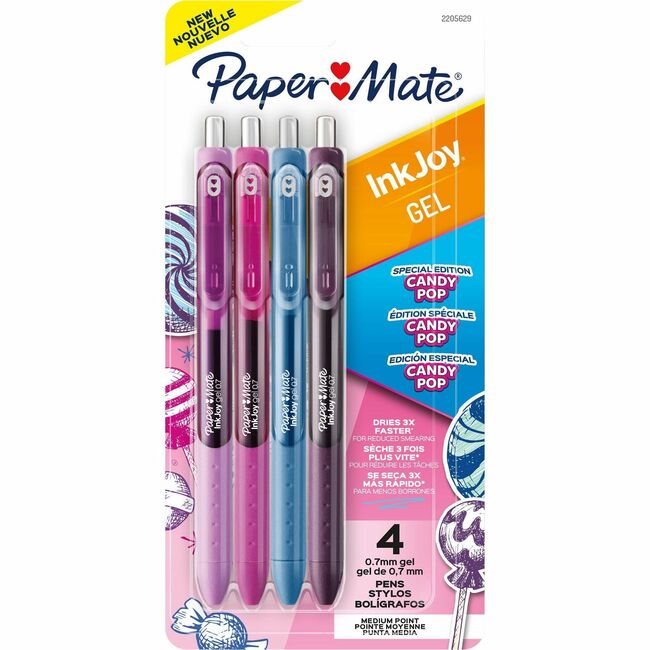 0.7 mm InkJoy Gel Pen, Candy Pop Assorted - 4 Per Pack
