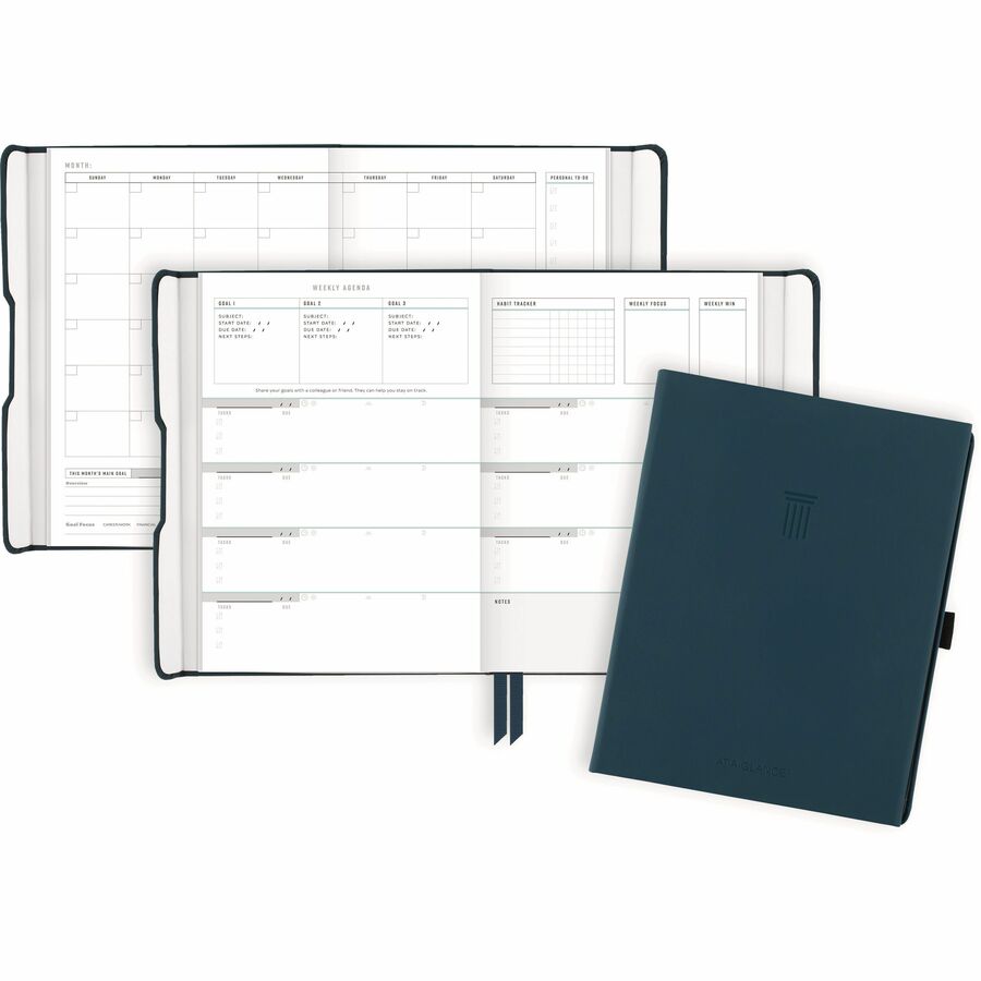 AAGFD20020 6.75 x 8.5 in. Foundation Undated Weekly, Monthly Planner - Blue