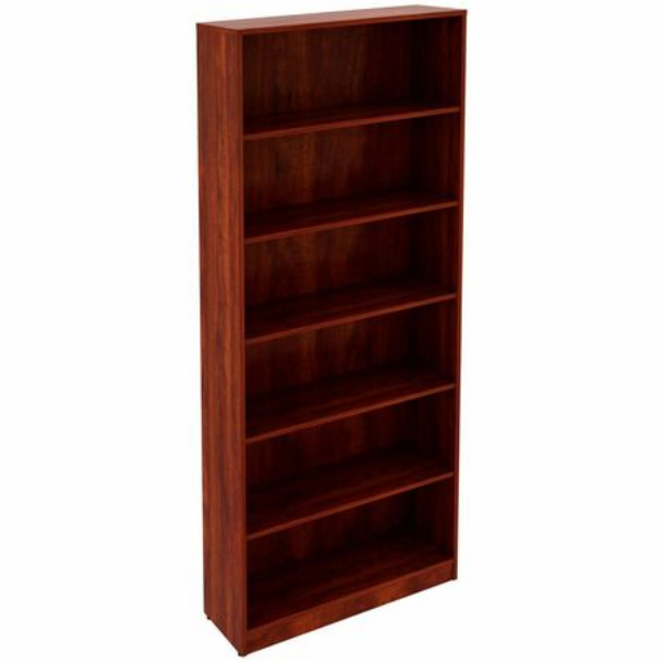 LLR99751 36 x 12 x 84 in. Adjustable Shelf Laminate Bookcases - 6 x Shelves - Square Edge - Cherry