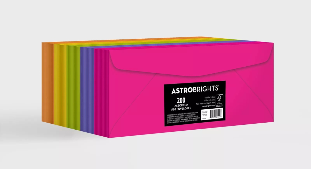 Astro Brights No.10 Colored Envelopes - Pack of 200