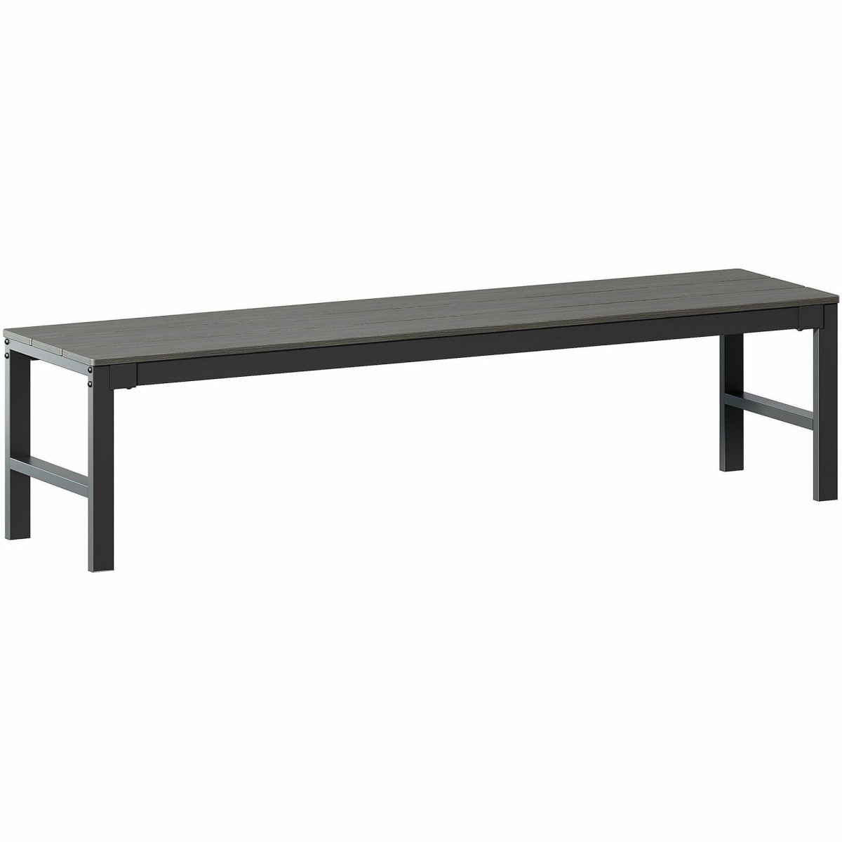 LLR42670 Faux Wood Outdoor Bench, Gray