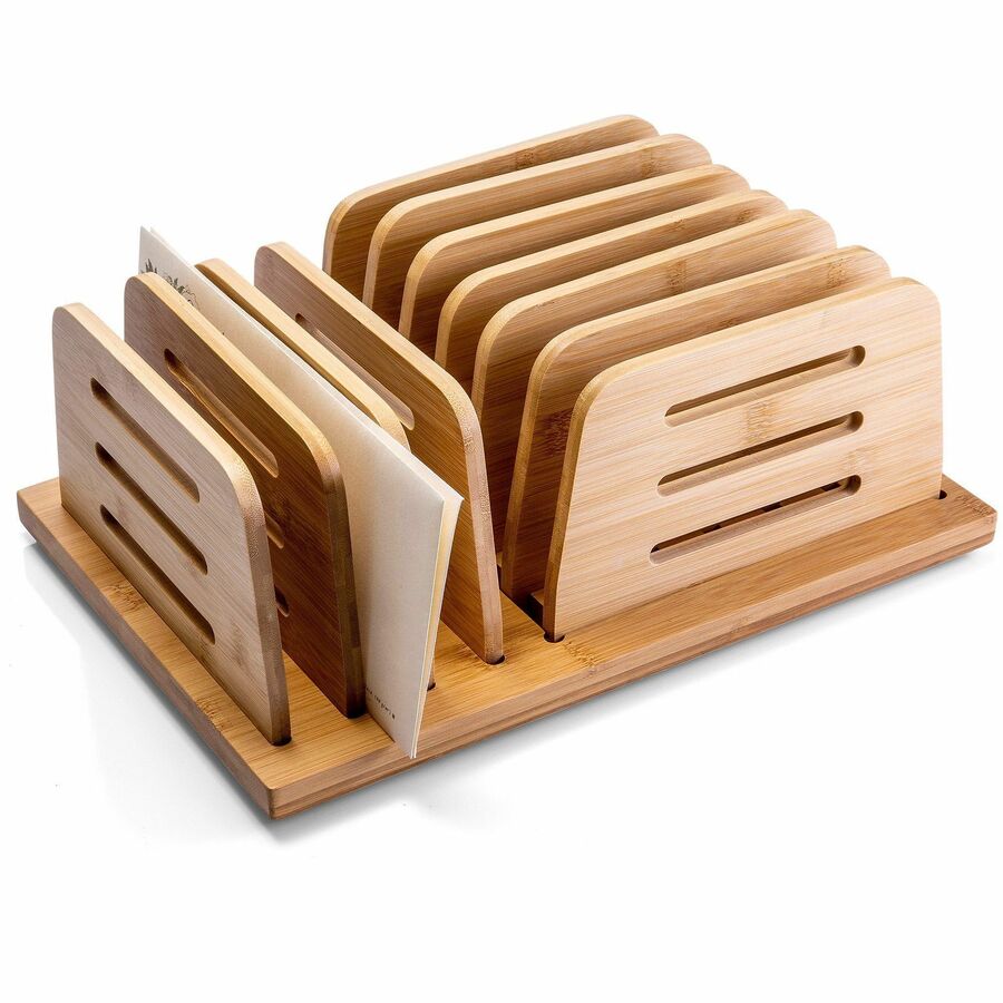 OIC71002 9 Compartment File Sorter, Large, Bamboo