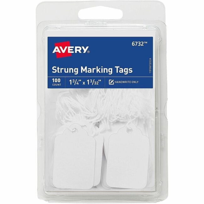 AVE06732 1.75 x 1.09 in. 10-Up Blank Marking Tags - White Label Tags