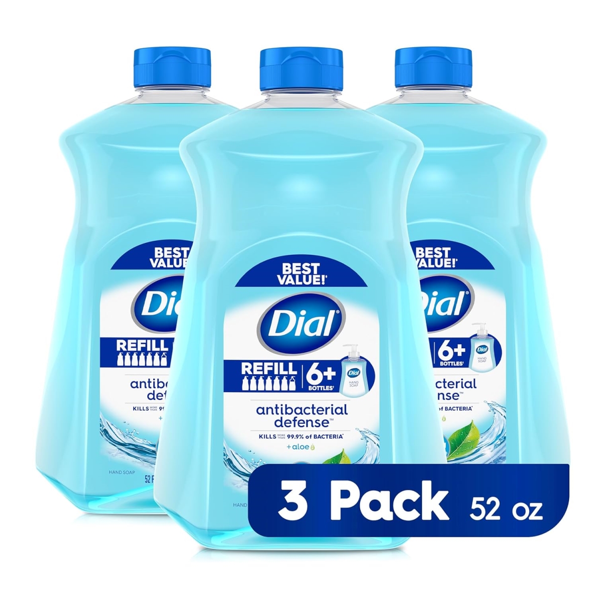 52 oz hygienic Liquid Hand Soap Refills - Spring Water - Pack of 3