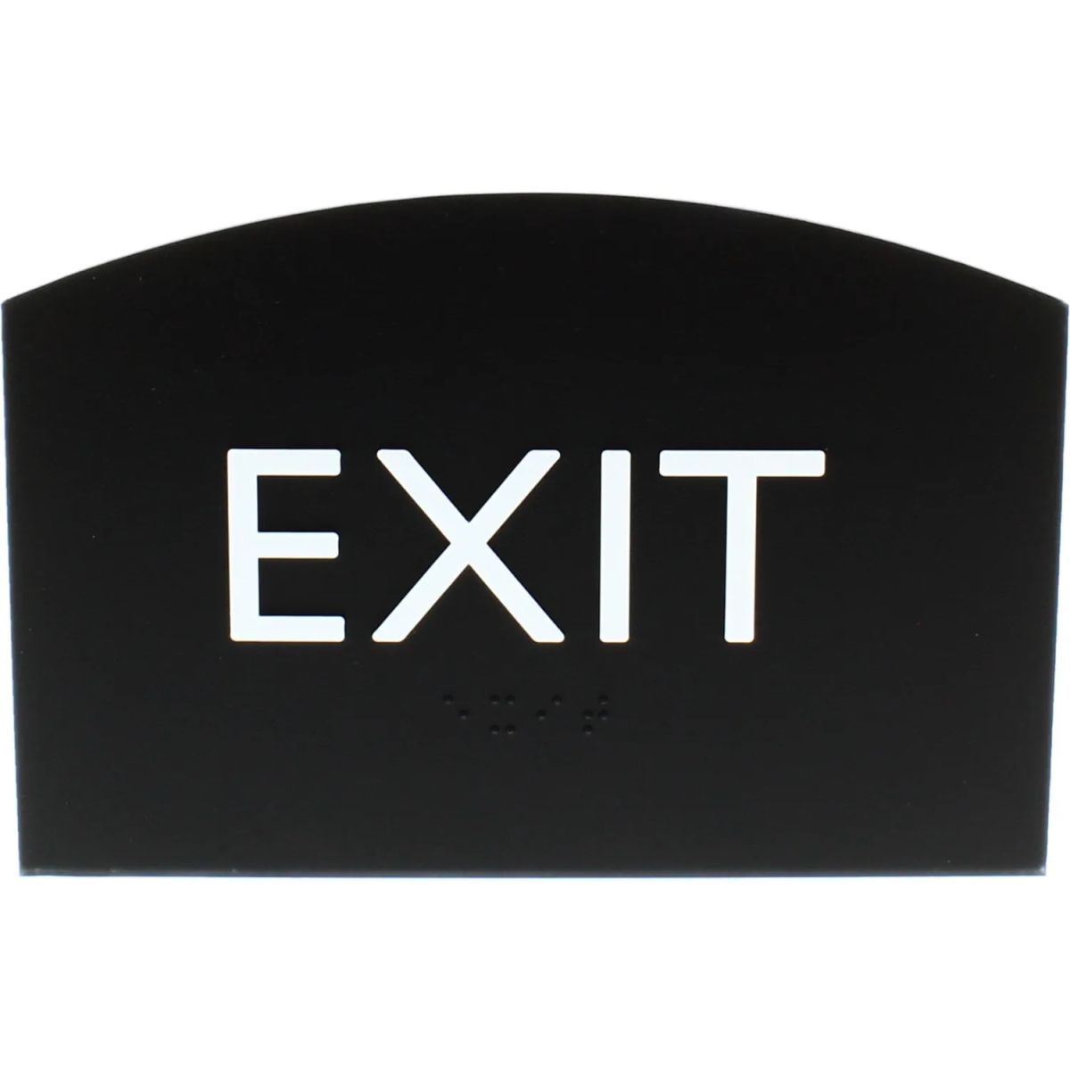LLR02680 6.8 x 4.5 in. Curved Exit Sign - Plastic - Black