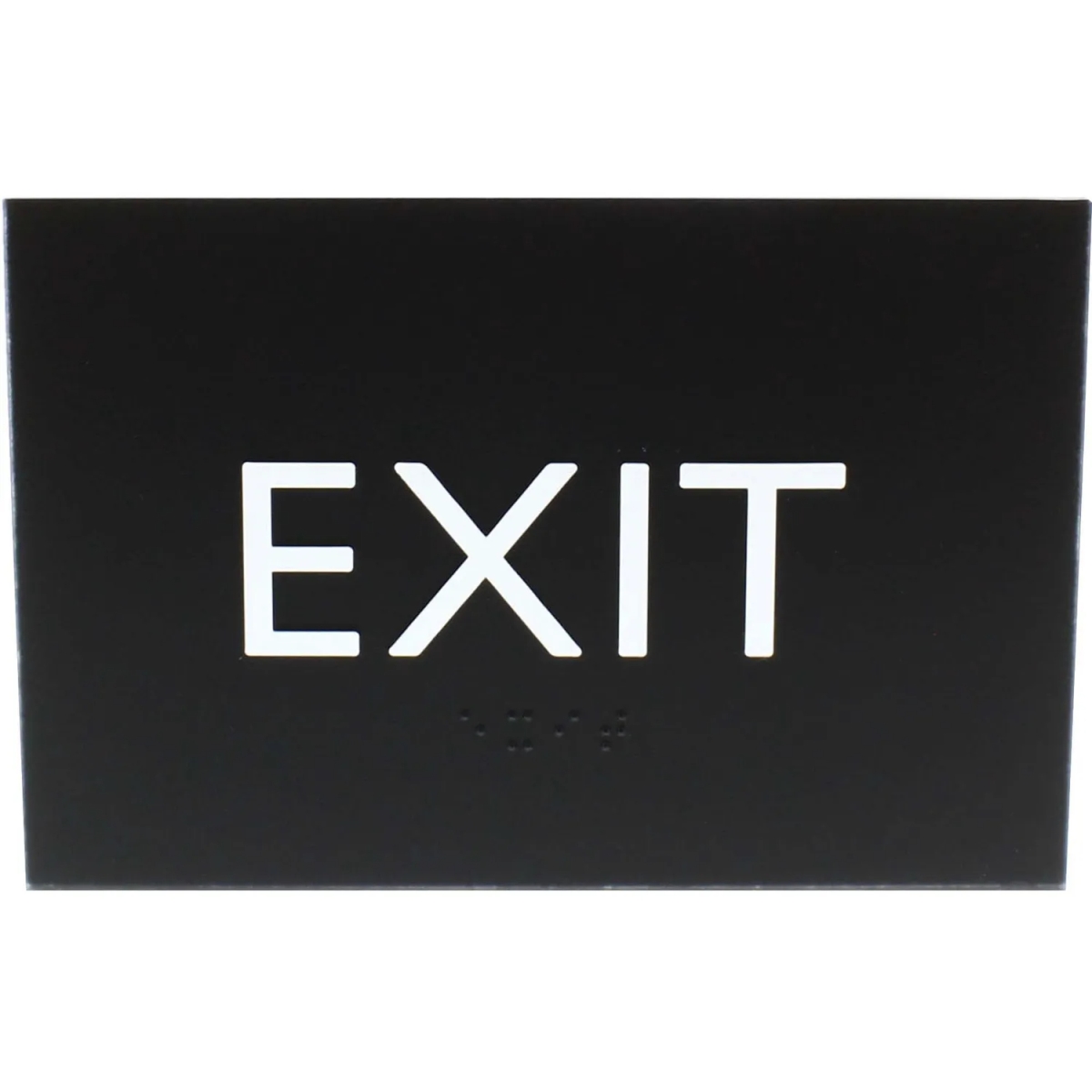 LLR02671 6.8 x 4.5 in. Rectangle Exit Sign - Plastic - Black