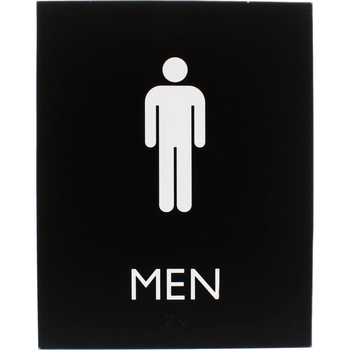 LLR02667 8.5 x 6.4 in. Rectangle Men Restroom Sign - Plastic - Black
