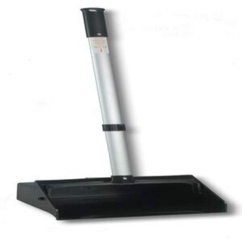 GJO85237CT Lobby Dust Pan with Aluminum Handle, Black & Silver - 11.5 in. - Pack of 6