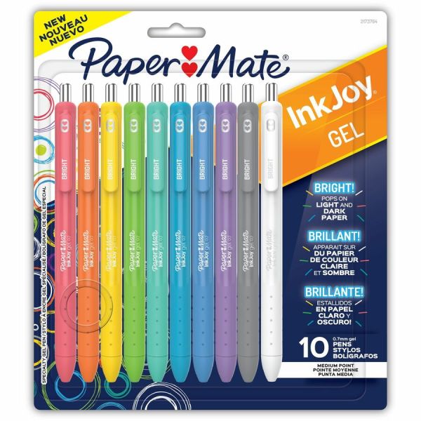 PAP2173764 Ink Joy Bright Gel Pen, Assorted Color - Pack of 10