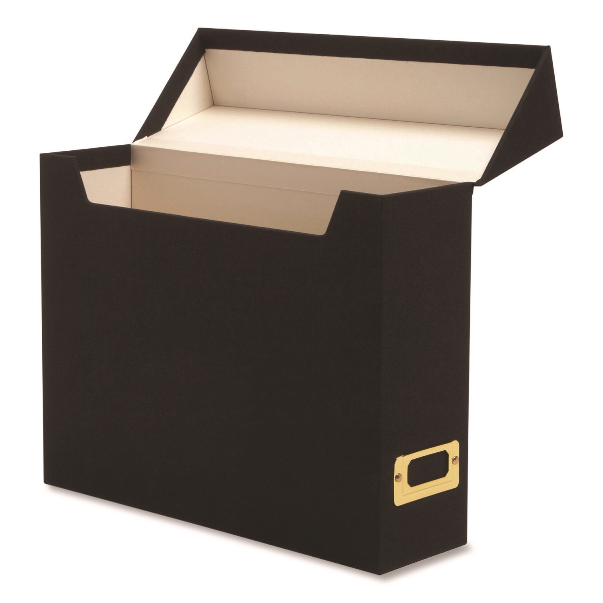SMD70233 Linen Flip Top File Box, Charcoal