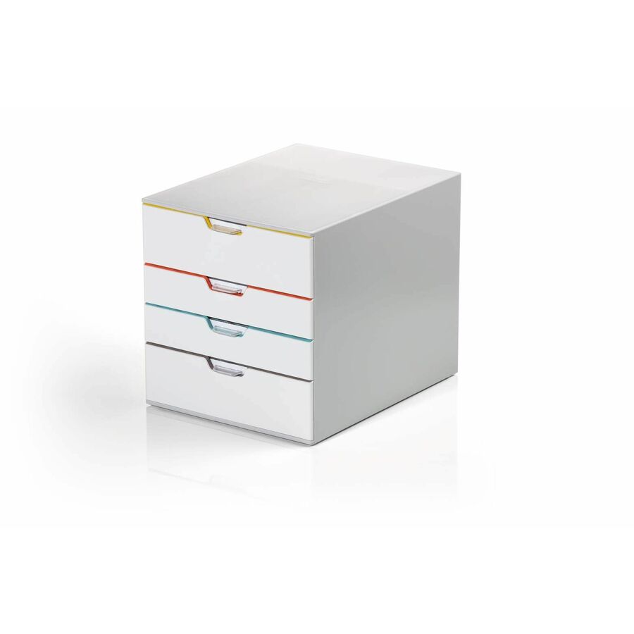 Durable DBL762427 4 Drawer Desktop Organizer, White