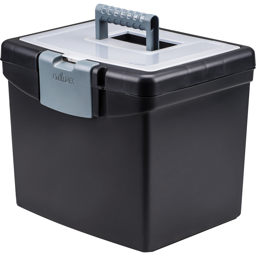 STX61502U01C Portable File Box, Black
