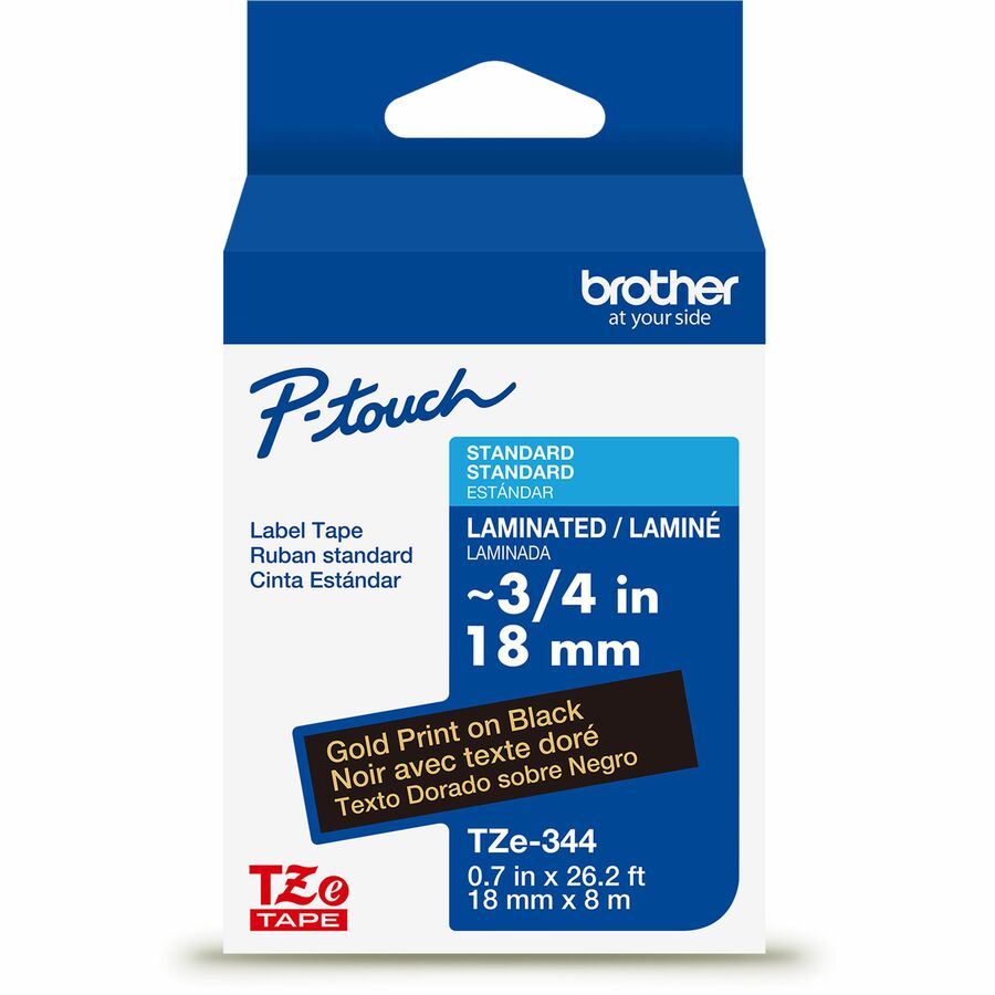 BRTTZE334G 0.5 in. Cartridge Tape, Gold & Black