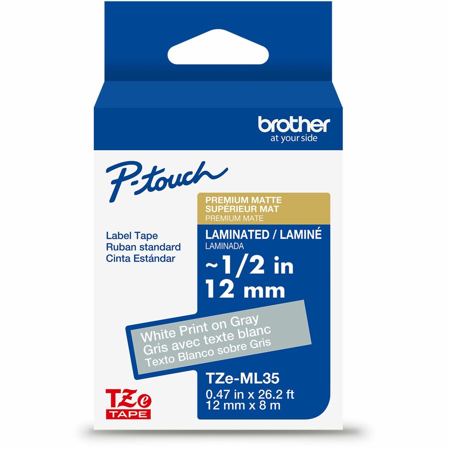 BRTTZEML35G 0.5 in. Cartridge Tape, Matte