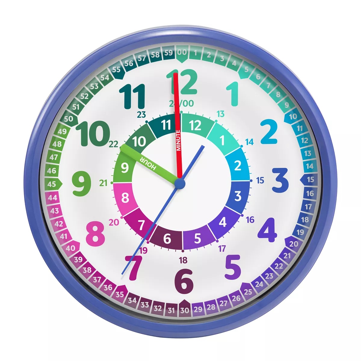 Advantus AOPART668355 10 in. Timekeeper Wall Clock - Multi Color