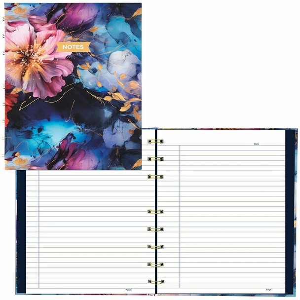 REDA9C02 9 x 7 in. Hardcover Mid-Filler Paper Blueline Note Pro Notebook - 96 Sheets