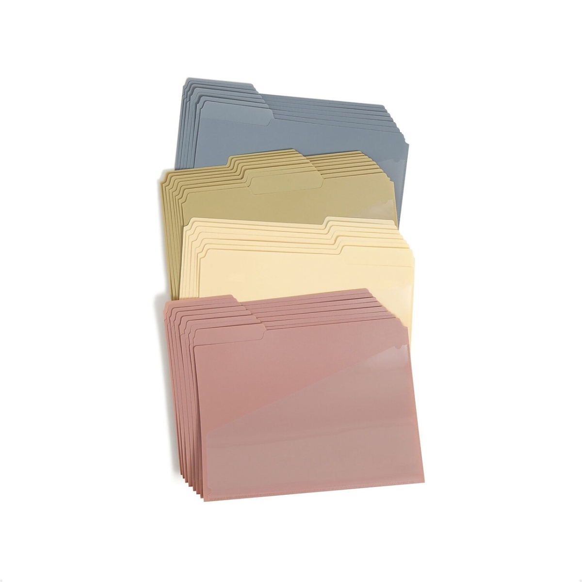 SMD10543 11.6 in. Poly Plastic Hanging File with Slash Pocket, Assorted Color - Pack of 30