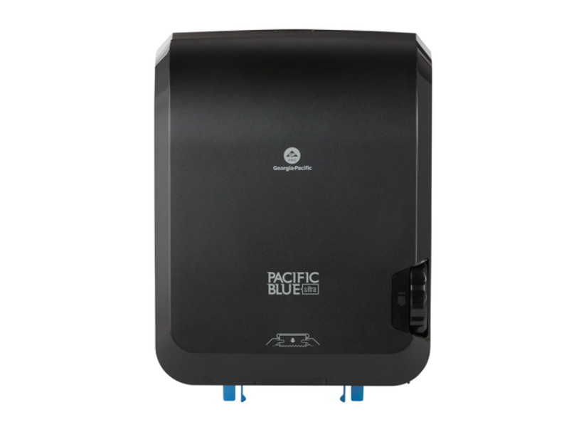GPC59594 8 in. Water-Resistant High-Capacity Mechanical Touchless Paper Towel Dispenser - Black