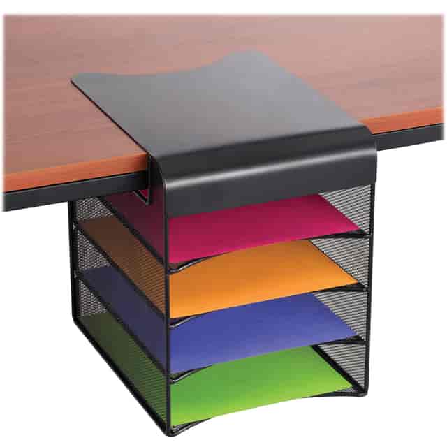 Safco SAF3242BL Onyx Solid Top Horizontal Hanging Rack