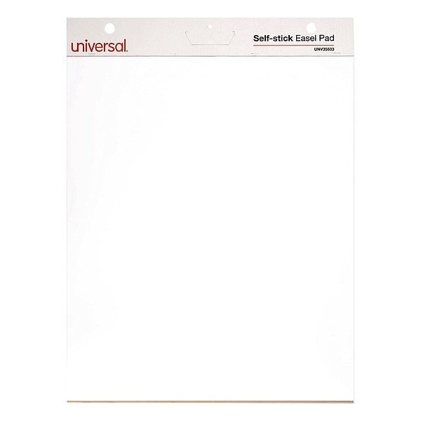 UNV35603 Self-Stick Easel Pad, White - Pack of 2