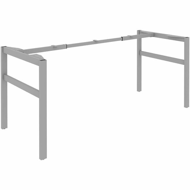 LLR16284 30 x 48 in. Powder Coated H-Shaped Table Leg Base with X-Bar, Silver