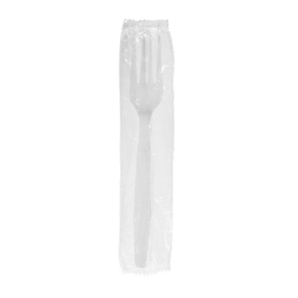 Picture of Lollicup KRTU3530W Wrapped Fork - Heavyweight, White - Pack of 1000