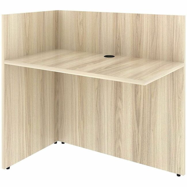 LLR66326 42 x 24 in. Essential Series Reception Return Laminate Desk - Modern Elm