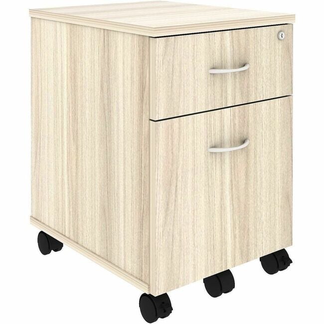 LLR66327 Essential Series Mobility Laminate 2 Box Desking Pedestal & File Drawer, Modern Elm