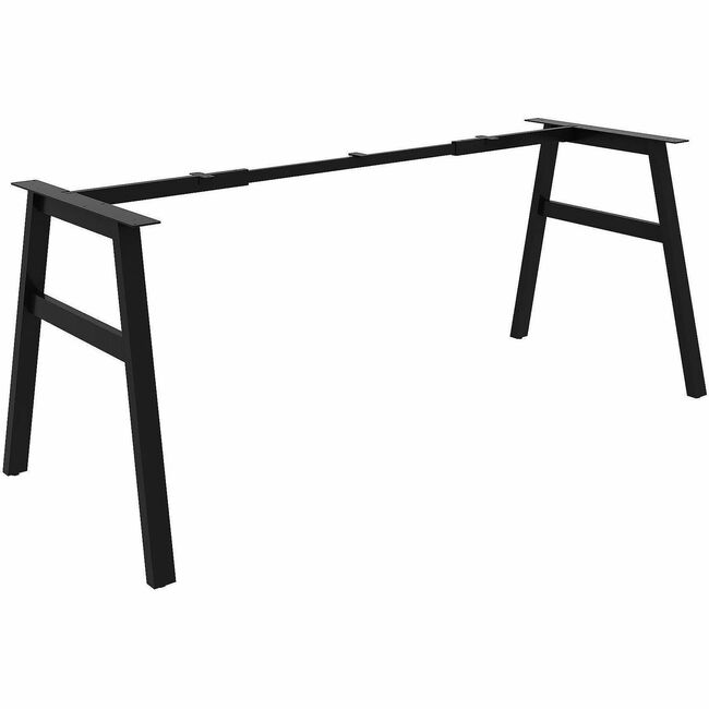 LLR16287 30 x 48 in. Powder Coated A-Shaped Table Leg Base with X-Bar, Black