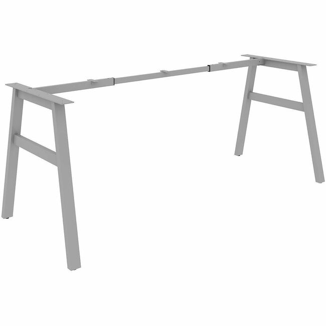 LLR16290 30 x 48 in. Powder Coated A-Shaped Table Leg Base with X-Bar, Silver