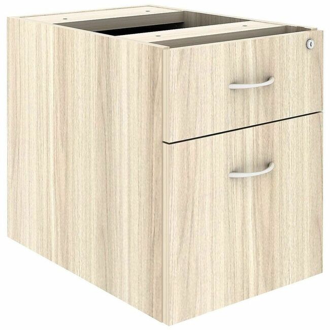 LLR66330 Essential Series Mobility Laminate Metal 2 Box Desking Pedestal & File Drawer, Modern Elm