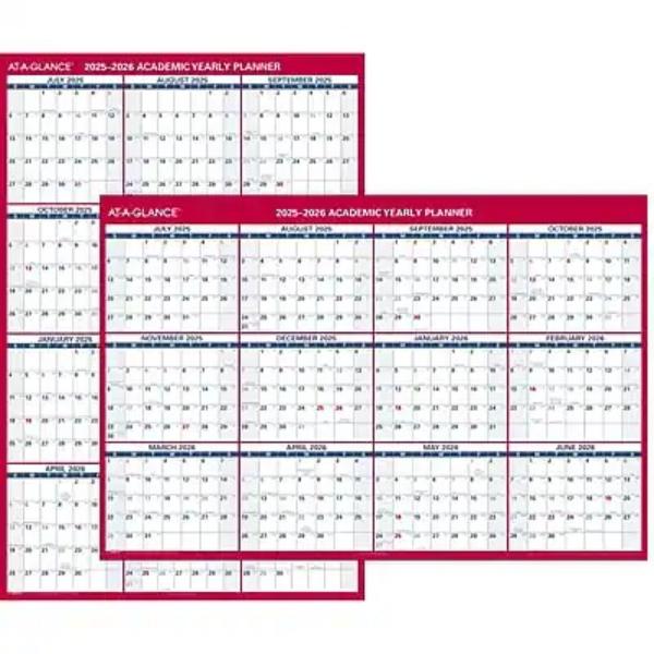 AAGPM36AP28 Erasable Calendar, Red