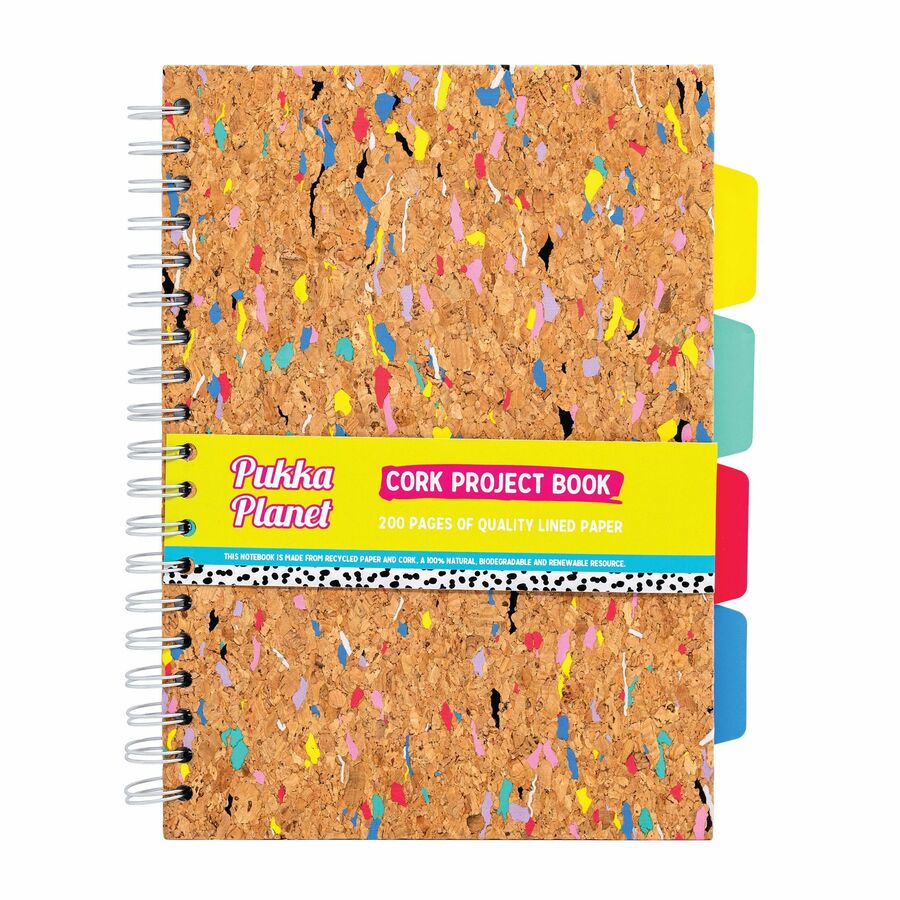 PKP9856SPP 5 Subject Recycled Project Notebook, Silver