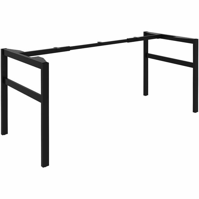 LLR16281 30 x 48 in. Powder Coated H-Shaped Table Leg Base with X-Bar, Black