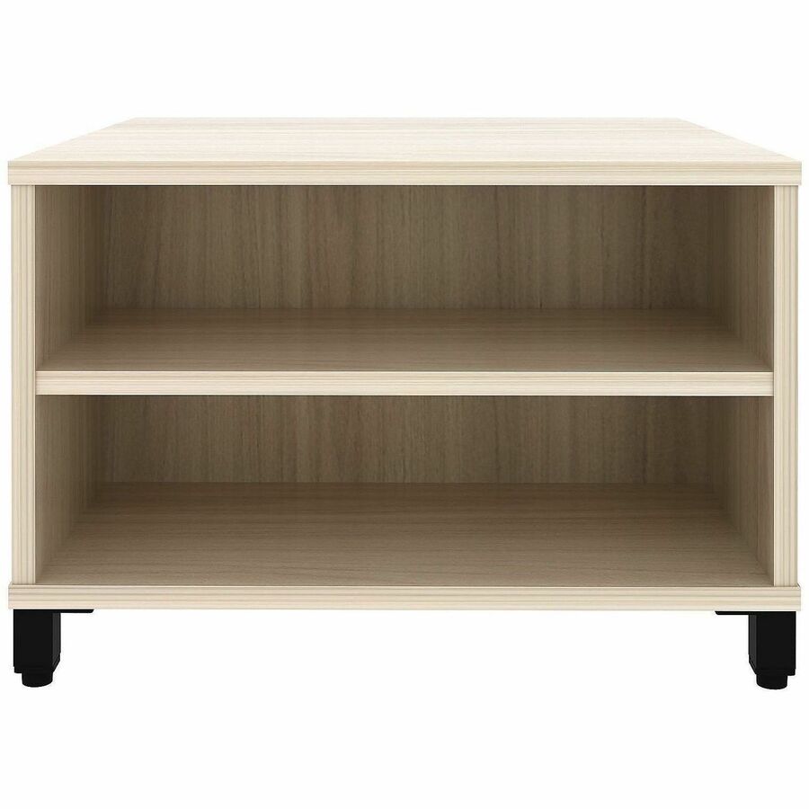 LLR69205 24 in. Square Height-Adjustable Reception & Coffee Table, Modern Elm Laminate Top